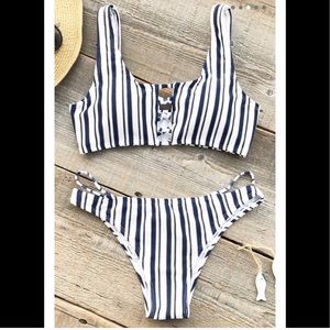 Cupshe Popular Ballad Stripe Bikini Set